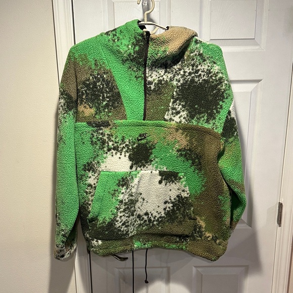 Nike Other - Nike Sport Essentials Half-Zip Sherpa Pullover Green and Brown 3XL